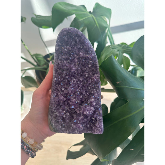 i_did Polished Amethyst Base | Raw Amethyst Crystal