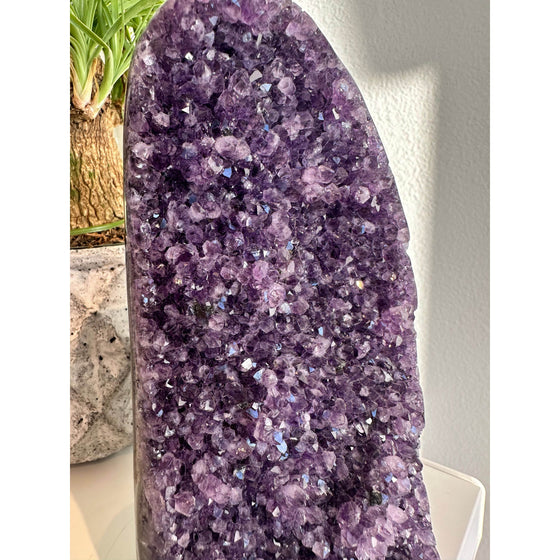 i_did Polished Amethyst Base | Raw Amethyst Crystal