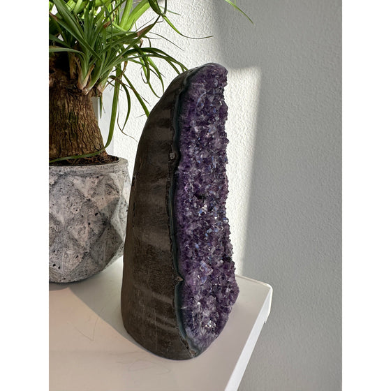 i_did Polished Amethyst Base | Raw Amethyst Crystal