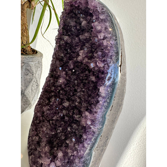 i_did Polished Amethyst Base | Raw Amethyst Crystal