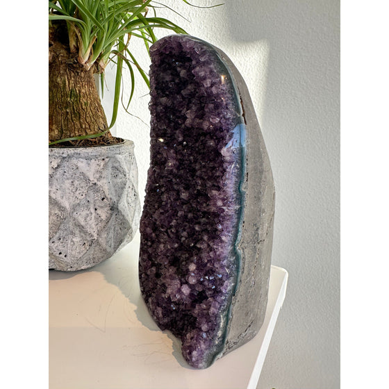 i_did Polished Amethyst Base | Raw Amethyst Crystal