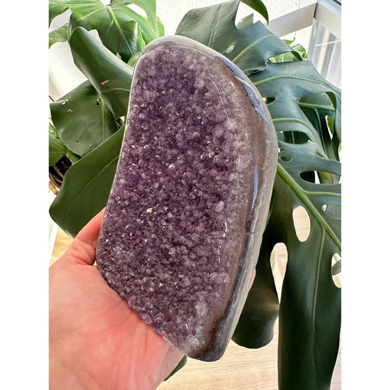 i_did Polished Amethyst Base | Raw Amethyst Crystal