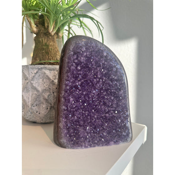 i_did Polished Amethyst Base | Raw Amethyst Crystal