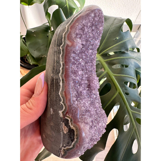 i_did Polished Amethyst Base | Raw Amethyst Crystal | Great Gift