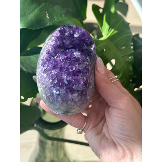 i_did Raw Polished Free Form Amethyst Base 1 lb 13 oz | Purple amethyst | Amethyst base | Great gift