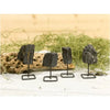 Melan Threads Black Tourmaline on a Pin Stand | Natural Crystal on Metal Stand