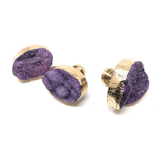  Melan Threads Purple Druzy Knob