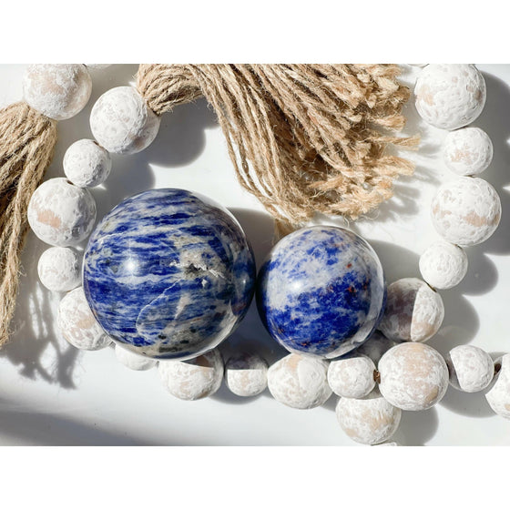 Melan Threads Sphere Lapis Lazuli Sphere