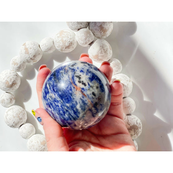 Melan Threads Sphere Large Lapis Lazuli Sphere