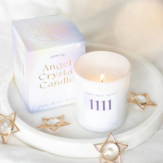 Something Different Wholesale 1111 Angel Number Crystal Chip Candle