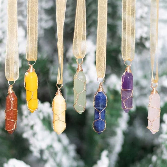 Something Different Wholesale Set of 7 Hanging Crystal Christmas Tree Decorations