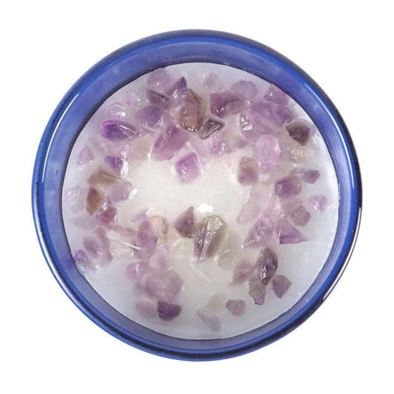 Something Different Wholesale The Moon Amethyst Crystal Chip Candle