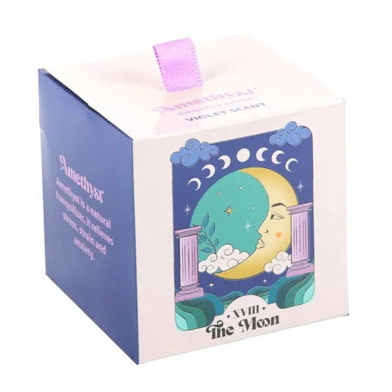 Something Different Wholesale The Moon Amethyst Crystal Chip Candle