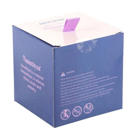 Something Different Wholesale The Moon Amethyst Crystal Chip Candle