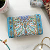 Umays Boho Blue Small Wallet for Women, Chic Wallet for Women, Handmade