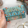 Umays Boho Chic Wallet, Boho Small Wallet, Turquoise Fabric Wallet