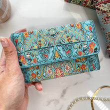  Umays Boho Chic Wallet, Boho Small Wallet, Turquoise Fabric Wallet