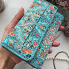 Umays Boho Chic Wallet, Boho Small Wallet, Turquoise Fabric Wallet