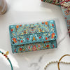 Umays Boho Chic Wallet, Boho Small Wallet, Turquoise Fabric Wallet