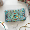 Umays Boho Chic Wallet, Boho Small Wallet, Turquoise Fabric Wallet