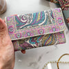 Umays Boho Cute Pink Wallet, Small Handmade Wallet, Boho Style Wallet