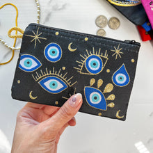  Umays Boho Cute Small Pouch, Fabric Coin Purse, Evil Eye Coin Purse