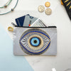 Umays Boho Evil Eye Pouch, Cute Coin Purse, Handmade Boho Coin Purse