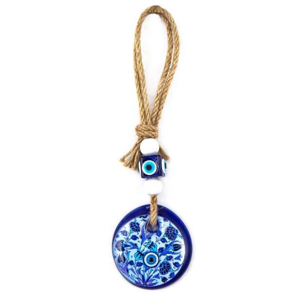 Umays Boho Glass Evil Eye Wall Decor, Evil Eye Wall Hanging