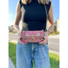 Umays Boho Pink Crossbody Bag, Boho Shoulder Bag for Women, Small Bag