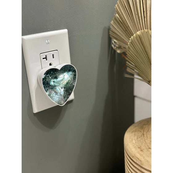 Unearthed Vibes Introducing Our Moss Agate Heart Nightlight