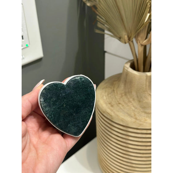 Unearthed Vibes Introducing Our Moss Agate Heart Nightlight