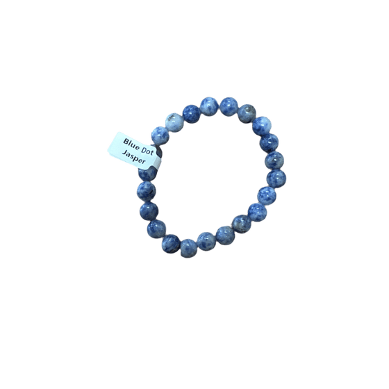 Unearthed Vibes Jewlery Buy Polished Blue Dot Jasper Bracelet - Elegant Healing Stone | Perfect Gift for Love and Wellness