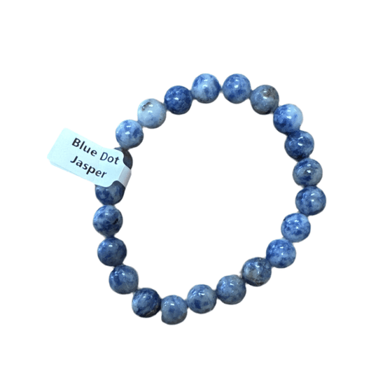 Unearthed Vibes Jewlery Buy Polished Blue Dot Jasper Bracelet - Elegant Healing Stone | Perfect Gift for Love and Wellness