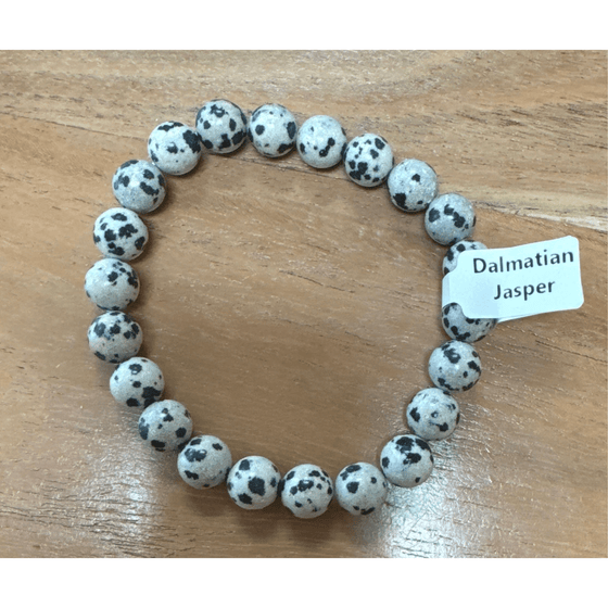 Unearthed Vibes Jewlery Buy Polished Dalmatian Jasper Bracelet - Elegant Healing Stone | Perfect Gift for Love and Wellness