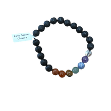  Unearthed Vibes Jewlery Buy Polished Lava Stone Chakra Bracelet - Elegant Healing Stone | Perfect Gift for Love and Wellness