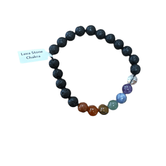 Unearthed Vibes Jewlery Buy Polished Lava Stone Chakra Bracelet - Elegant Healing Stone | Perfect Gift for Love and Wellness