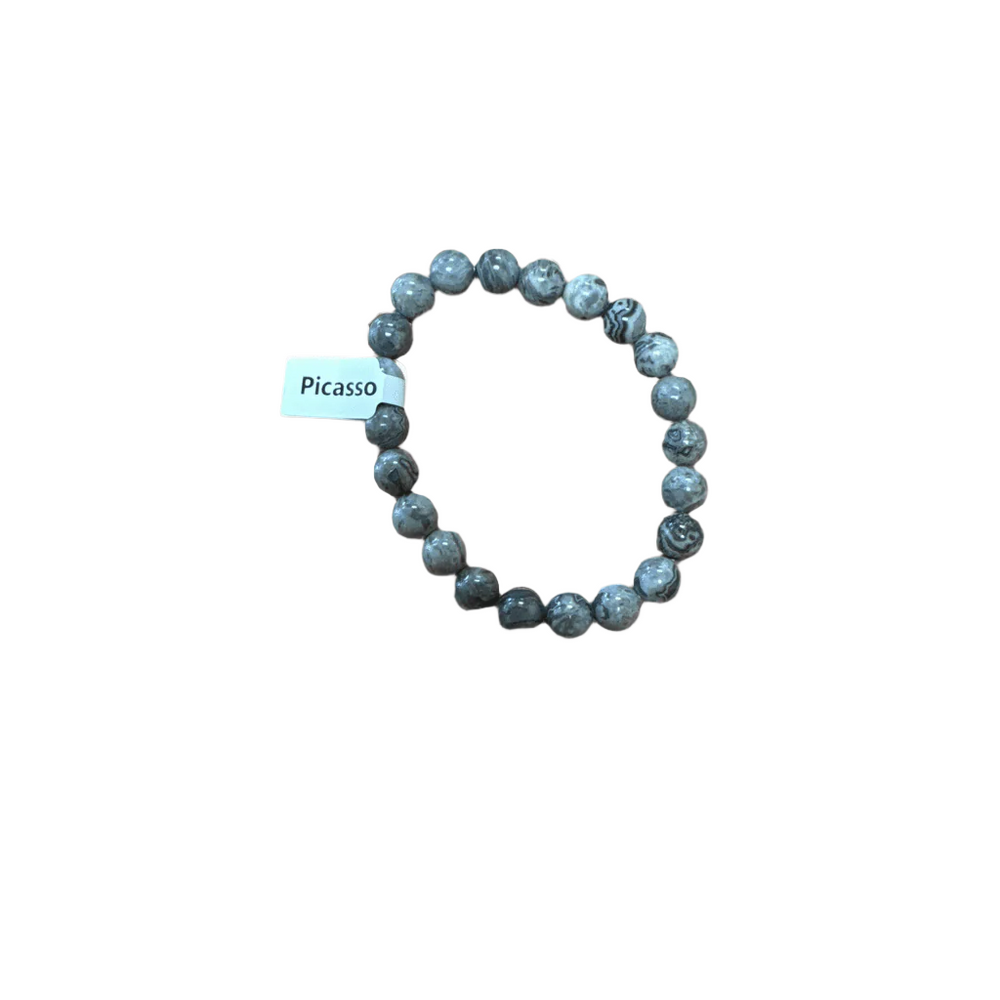Unearthed Vibes Jewlery Buy Polished Picasso Bracelet - Elegant Healing Stone | Perfect Gift for Love and Wellness