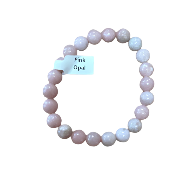 Unearthed Vibes Jewlery Buy Polished Pink Opal Bracelet - Elegant Healing Stone | Perfect Gift for Love and Wellness