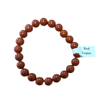  Unearthed Vibes Jewlery Buy Polished Red Jasper Bracelet - Elegant Healing Stone | Perfect Gift for Love and Wellness