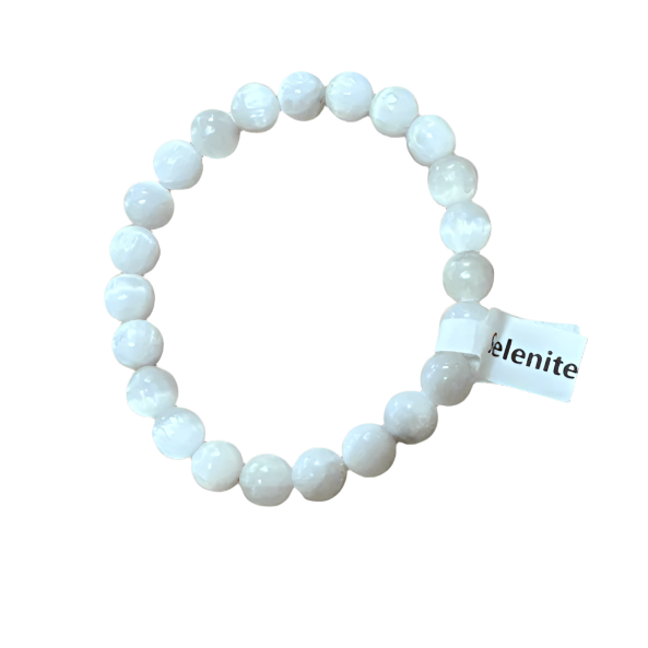 Unearthed Vibes Jewlery Buy Polished Selenite Bracelet - Elegant Healing Stone | Perfect Gift for Love and Wellness