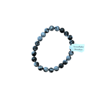  Unearthed Vibes Jewlery Buy Polished Snowflake Obsidian Bracelet - Elegant Healing Stone | Perfect Gift for Love and Wellness