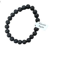  Unearthed Vibes Jewlery Buy Polished Volcanic Agate Bracelet - Elegant Healing Stone | Perfect Gift for Love and Wellness