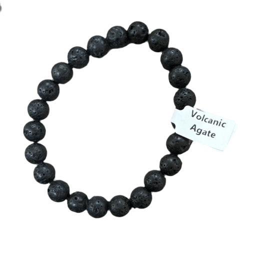 Unearthed Vibes Jewlery Buy Polished Volcanic Agate Bracelet - Elegant Healing Stone | Perfect Gift for Love and Wellness