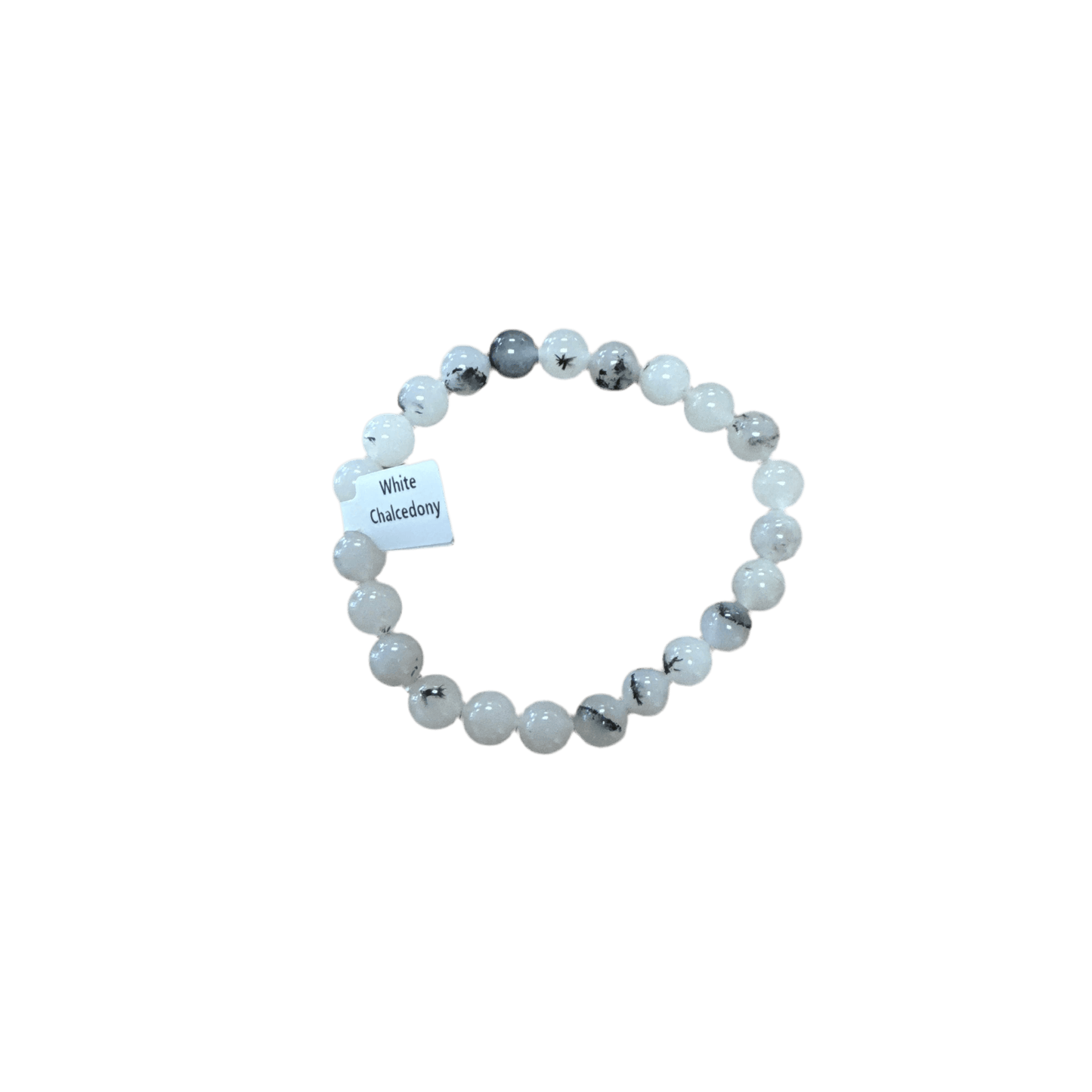 Unearthed Vibes Jewlery Buy Polished White Chalcedony Bracelet - Elegant Healing Stone | Perfect Gift for Love and Wellness