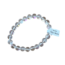  Unearthed Vibes Jewlery Polished Aura Clear Quartz Bracelet - Elegant Healing Stone | Perfect Gift for Love and Wellness