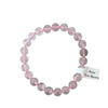 Unearthed Vibes Jewlery Polished Aura Rose Quartz 8mm Bracelet - Elegant Healing Stone | Perfect Gift for Love and Wellness