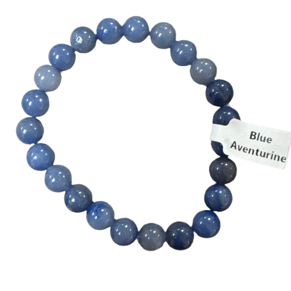 Unearthed Vibes Jewlery Polished Blue Aventurine 8mm Bracelet - Elegant Healing Stone | Perfect Gift for Love and Wellness