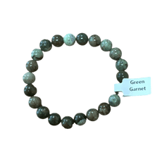  Unearthed Vibes Jewlery Polished Green Garnet Bracelet - Elegant Healing Stone | Perfect Gift for Love and Wellness