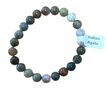  Unearthed Vibes Jewlery Polished Indian Agate Bracelet - Elegant Healing Stone | Perfect Gift for Love and Wellness