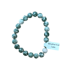  Unearthed Vibes Jewlery Qinghai Cui Jade Bracelet - Elegant Healing Stone | Perfect Gift for Love and Wellness